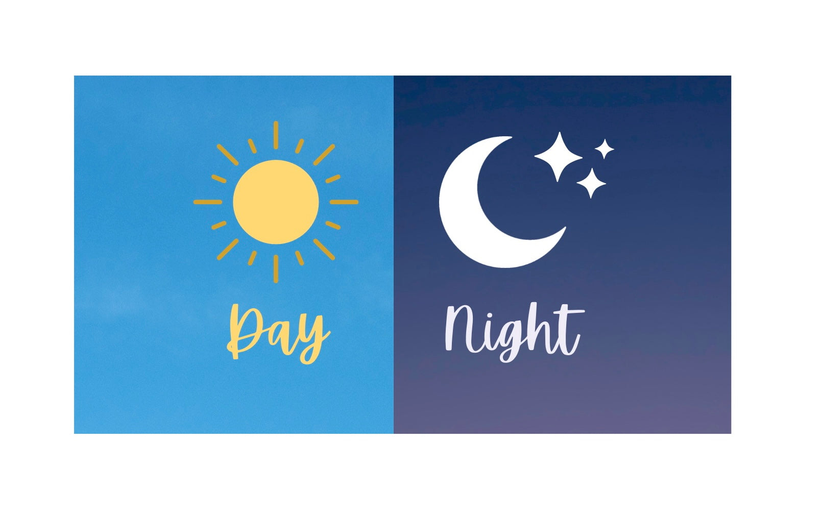Day and night graphic