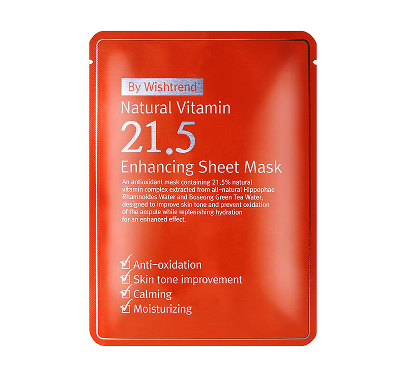 By Wishtrend Natural Vitamin 21.5 Enhancing Sheet Mask Beauty By Wishtrend   
