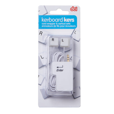 Keyboard Keys Earbud & Cord Wrapper Set Lifestyle DCI   