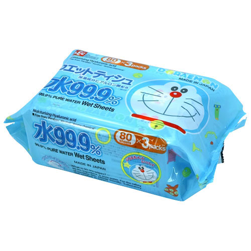 Lec Doraemon Wet Tissue 80 Sheets Beauty Lec   