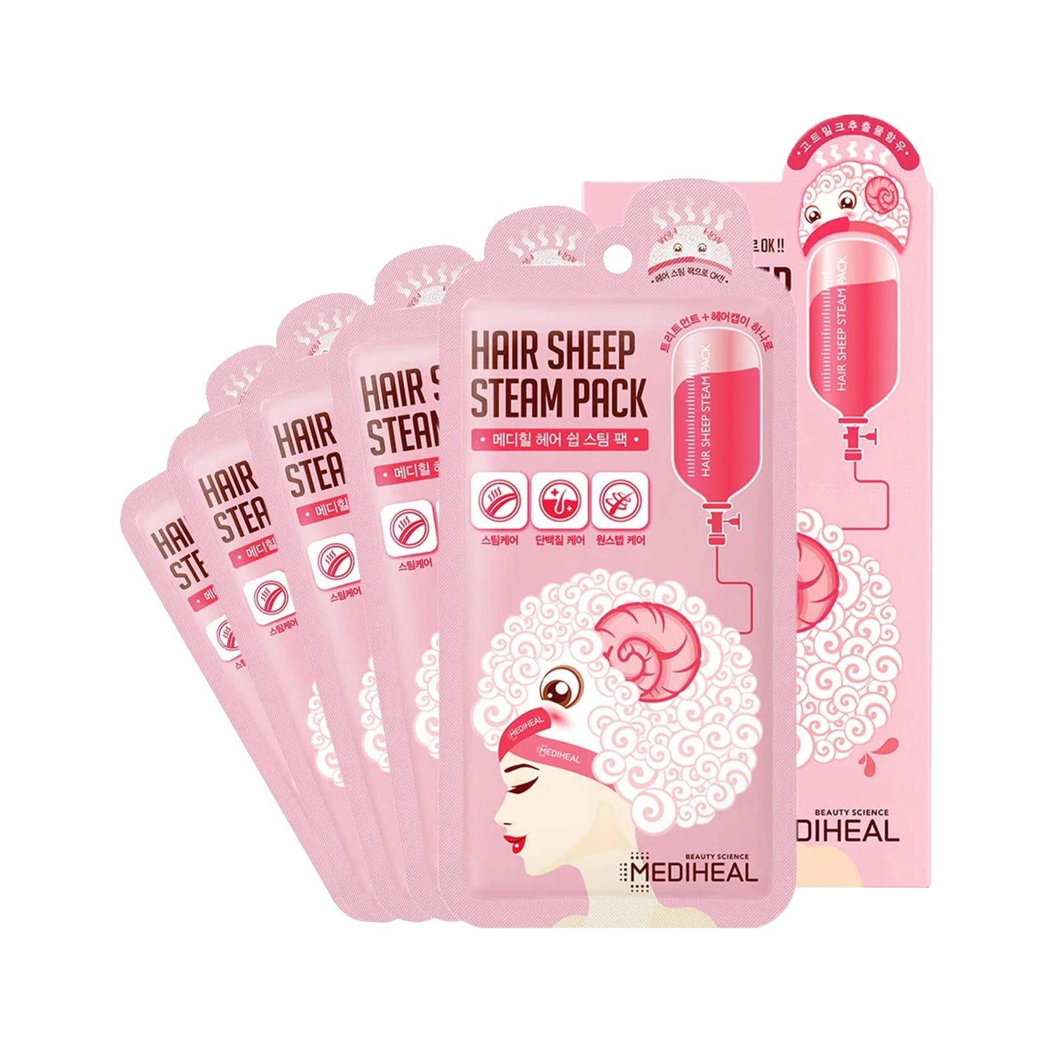 Mediheal Hair Sheep Steam Pack Hair Care Mediheal Box (5 Sheets)  