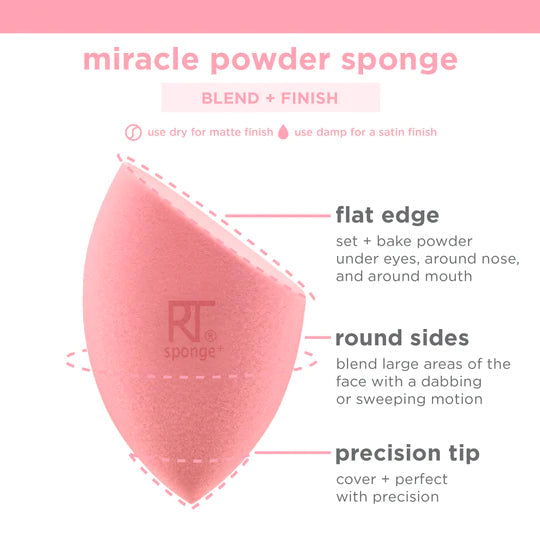 Real Techniques Miracle Powder Sponge Beauty Real Techniques   