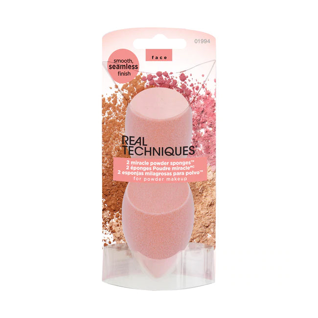 Real Techniques Miracle Powder Sponge 2 Count Beauty Real Techniques   