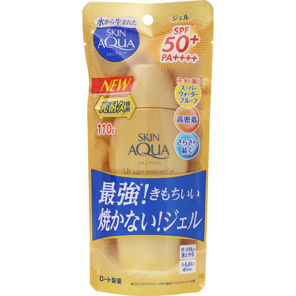 Rohto Skin Aqua UV Super Moisture Gel Gold SPF 50+ Beauty Rohto   