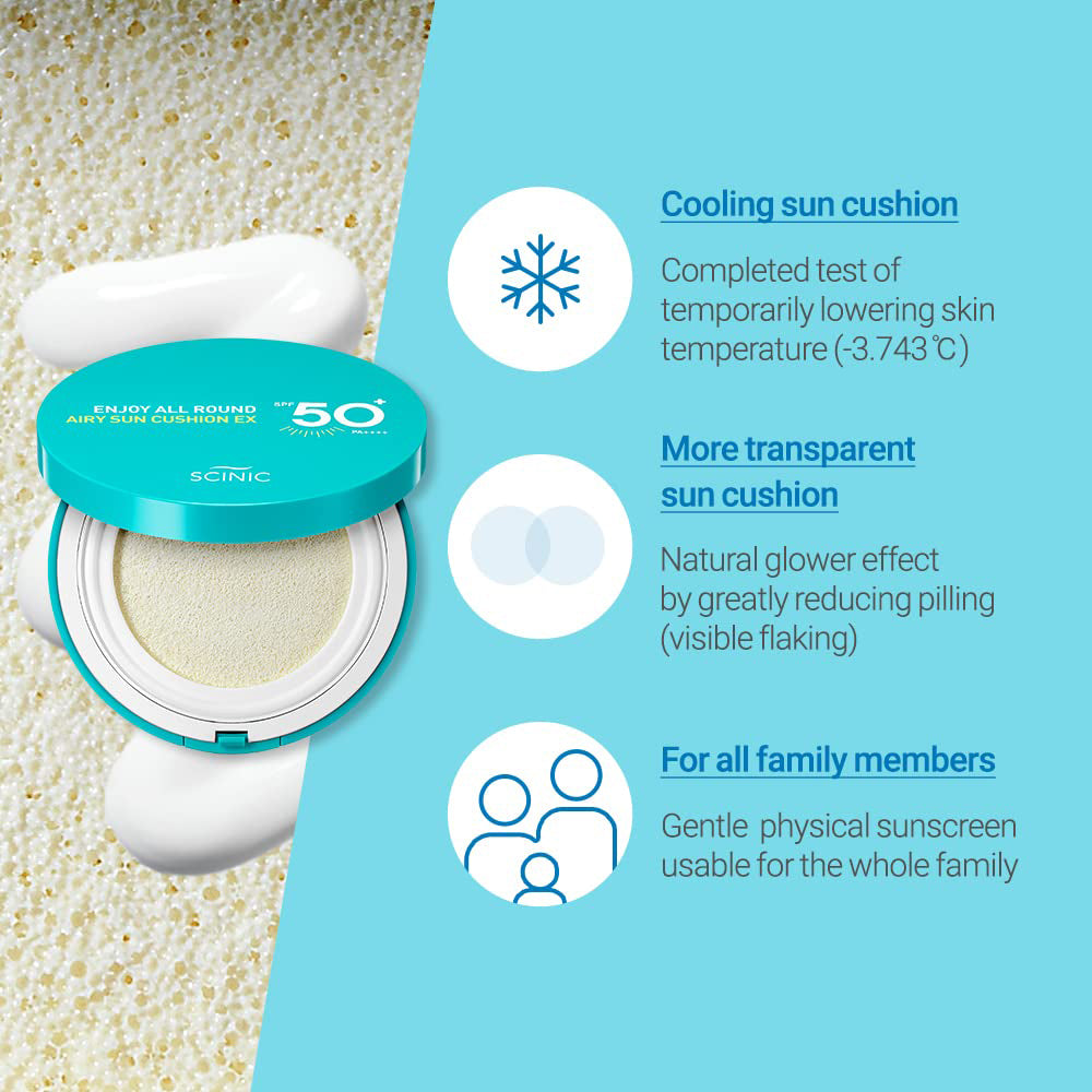 Scinic Enjoy All Round Airy Sun Cushion EX SPF50+PA++++ Beauty Scinic   