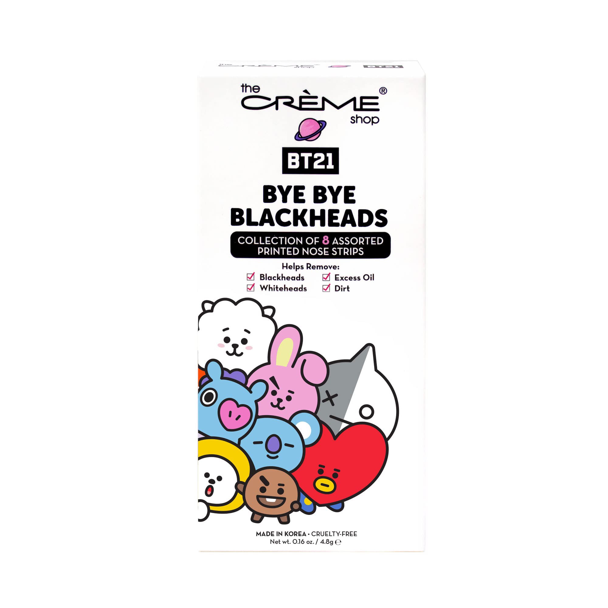The Creme Shop BT21 Bye bye Blackheads Pore Strips Beauty The Creme Shop   